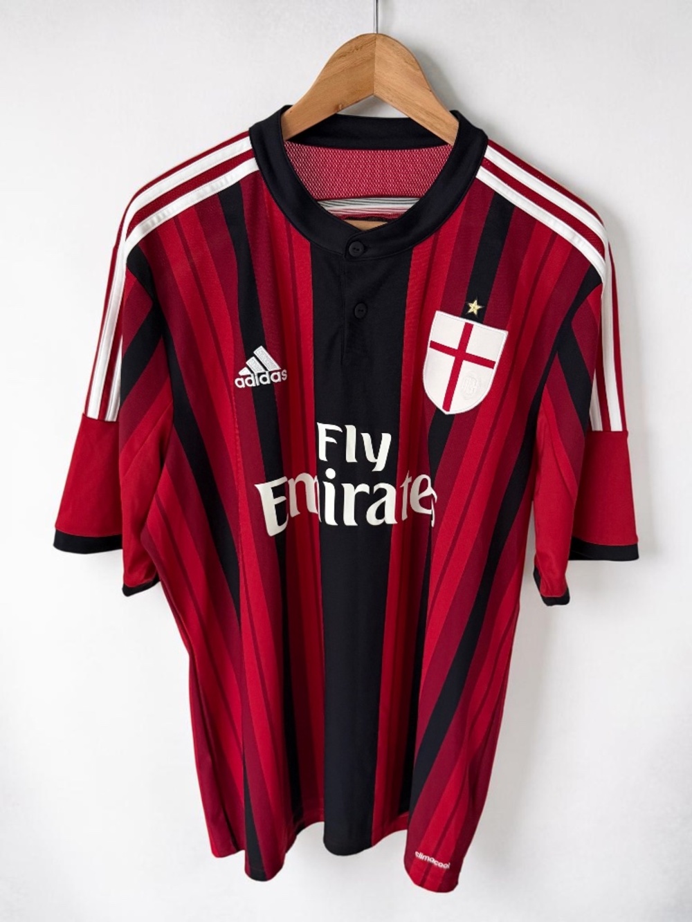 Adidas AC Milan 2014/15 Home Soccer Jersey Men’s XL Fly Emirates D87224